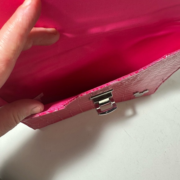 Red Crocodile Embossed Wallet with Mickey Mouse Detail - Picture 4 of 7